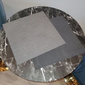 2 grey washable square placemats